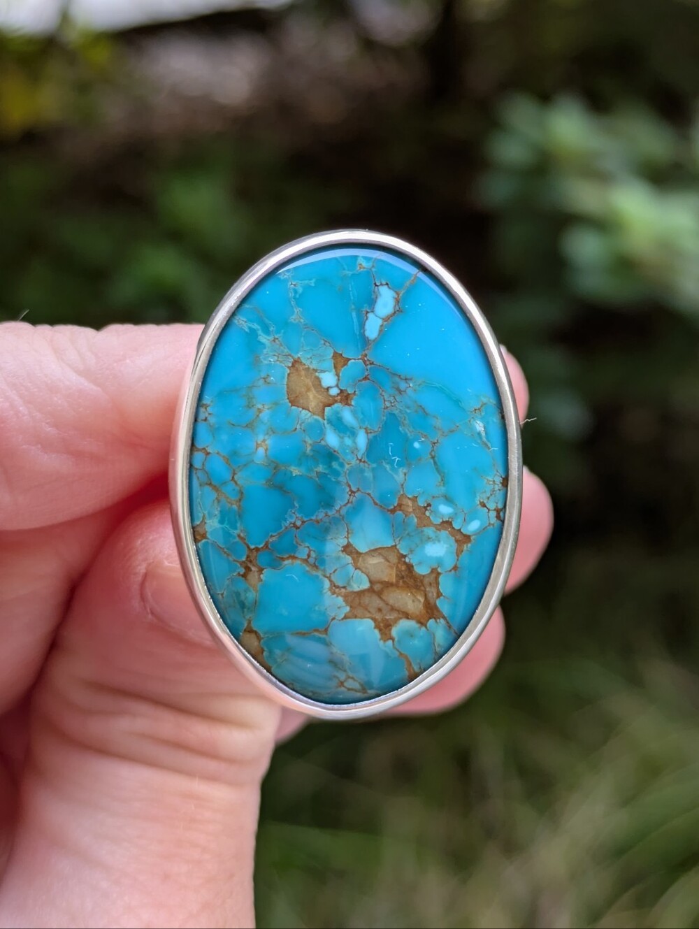 Royston Turquoise Statement Ring - Sterling Silver